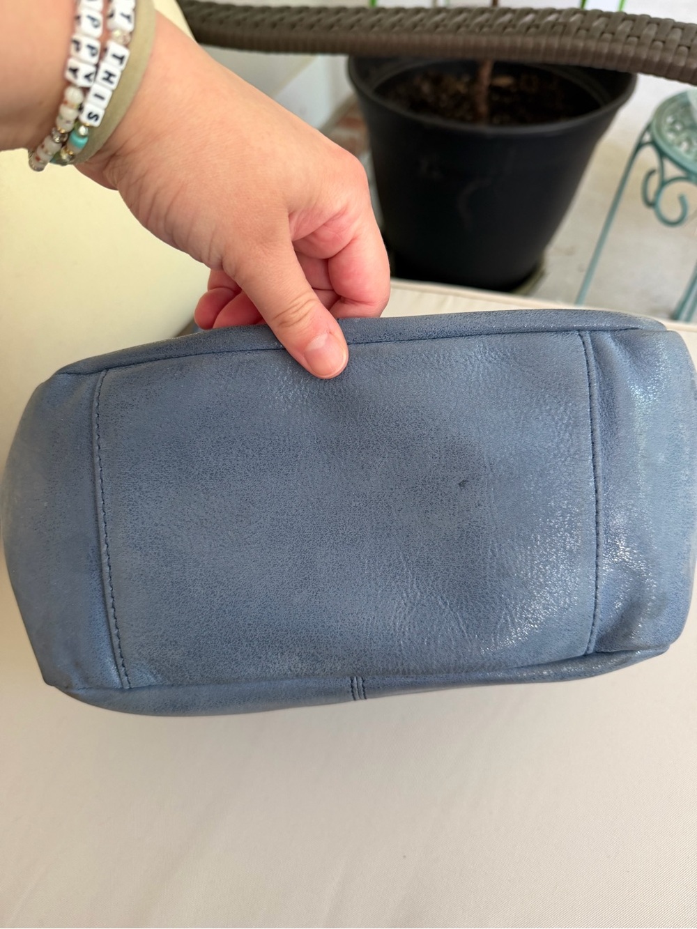 HOBO Azure Shimmery Slate Blue Crossbody - Picture 13 of 14